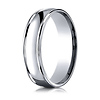 6mm 14K White Gold High Polish Benchmark Wedding Band