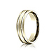 6mm 14K Yellow Gold Parallel Grooves Benchmark Wedding Band thumb 0