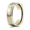 7mm 14K Yellow Gold Four Sided Benchmark Wedding Band