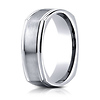 7mm 14K White Gold Four Sided Benchmark Wedding Band