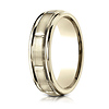 6mm 14K Yellow Gold Center Cut High Polish Benchmark Wedding Band