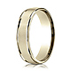 6mm 14K Yellow Gold Satin Finish High Polished Benchmark Wedding Ring thumb 0