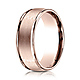 8mm 14K Rose Gold Satin Finish Benchmark Wedding Ring thumb 0