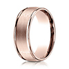 8mm 14K Rose Gold Satin Finish Benchmark Wedding Ring