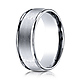 8mm 14K White Gold Satin Finish Benchmark Wedding Ring thumb 0