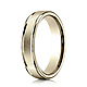 4mm 14K Yellow Gold Satin Finished Benchmark Wedding Band thumb 0