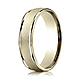 6mm 14K Yellow Gold Wired Finished Benchmark Wedding Band thumb 0