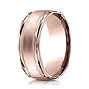 8mm 14K Rose Gold Milgrain Benchmark Wedding Ring