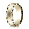 8mm 14K Yellow Gold Milgrain Benchmark Wedding Ring