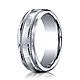 7.5mm 14K White Gold Rope Benchmark Wedding Ring with Satin Finish thumb 0