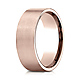 8mm 14K Rose Gold Satin Finish Benchmark Wedding Band thumb 0