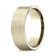 8mm 14K Yellow Gold Satin Finish Benchmark Wedding Band