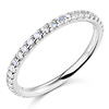 25-Stone Scallop Round-Cut CZ Wedding Band in 14K White Gold