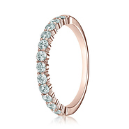 2.5mm 12-Stone Round Diamond Wedding Band by Benchmark in 14K Rose Gold 0.48 ctw