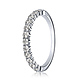 2.5mm 14K White Gold High Polish 12 Stone Benchmark Diamond Wedding Band .48 ctw thumb 0