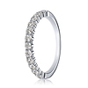 2.5mm 14K White Gold High Polish 12 Stone Benchmark Diamond Wedding Band .48 ctw