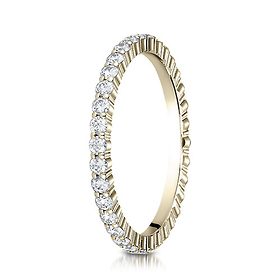 2mm 14K Yellow Gold Benchmark Diamond Eternity Ring