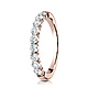 3mm 14K Rose Gold 9 Stone Benchmark Diamond Wedding Band .72ctw thumb 0