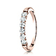 3mm 14K Rose Gold High Polish 6 Stone Benchmark Diamond Ring .48 ctw thumb 0