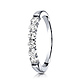 3mm 14K White Gold High Polish 6 Stone Benchmark Diamond Ring .48 ctw thumb 0