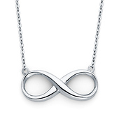 Classic 14K White Gold Floating Infinity Necklace