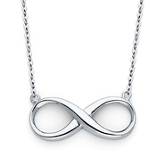 Classic 14K White Gold Floating Infinity Necklace