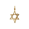 Small 3-D Star of David Pendant in 14K Yellow Gold