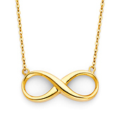 Classic 14K Yellow Gold Floating Infinity Necklace