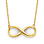 Classic 14K Yellow Gold Floating Infinity Necklace
