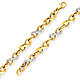 CZ Infinity Link 14K Yellow Gold Bracelet 8mm thumb 0