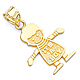 It's a Boy Charm Pendant in 14K Yellow Gold - Petite thumb 0