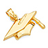 Graduation Cap Charm Pendant in 14K Yellow Gold - Mini