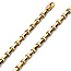 5.1mm Solid 14k Yellow Gold Solid Men's Fancy Bullet Link Chain Necklace 26in