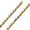 5.1mm 14k Yellow Gold Men's Fancy Bullet Link Chain Necklace 26in