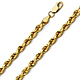 5mm 14K Yellow Gold Solid Men's Diamond-Cut Rope Chain Necklace 22-26in thumb 0