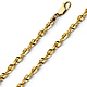 4.5mm 14k Yellow Gold Men's Diamond-Cut Rope Chain Bracelet 8.5in thumb 0