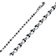 2.2mm 14K White Gold Solid Curved Mirror Chain Necklace 16-24inch thumb 0