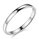 2mm Classic Light Dome Wedding Band - 14K White Gold thumb 0