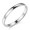 2mm Classic Light Dome Wedding Band – 14K White Gold