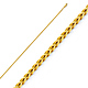 1.7mm 14K Yellow Gold Flat Square Franco Chain Necklace 16-24inch thumb 0