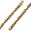 6mm 14K Yellow Gold Solid Men's Fancy Franco Chain Necklace 26in