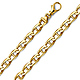 6.5mm 14K Yellow Gold Solid Men's Fancy Handmade Mariner Chain Necklace 26in thumb 0