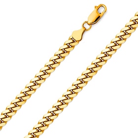 6mm 18K Yellow Gold Men's Miami Cuban 