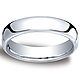 5.5mm Euro Comfort-Fit Flat Classic Wedding Band - 14K, 18K White Gold thumb 0