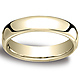 5.5mm Euro Comfort-Fit Flat Classic Wedding Band - 14K, 18K Yellow Gold thumb 0