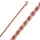 2mm 14K Rose Diamond-Cut Gold Rope Chain Necklace 16-26in thumb 0