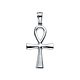 Medium Ankh Cross Pendant in 14K White Gold thumb 0