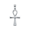 Medium Ankh Cross Pendant in 14K White Gold