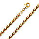 4.25mm 14K Yellow Gold Solid Men's Square Franco Chain Necklace 20-30in thumb 0
