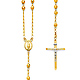 5mm Mirrorball Bead Our Lady of Guadalupe Rosary Necklace in 14K Two-Tone Gold 26in thumb 0